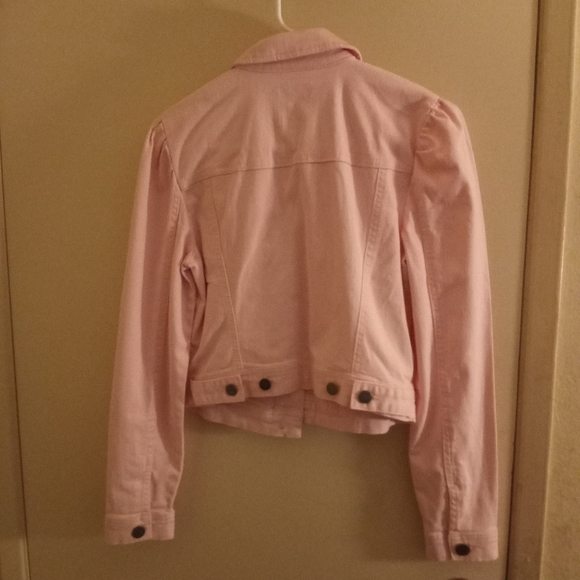 Pink Stretch Denim Jacket - Picture 5 of 5